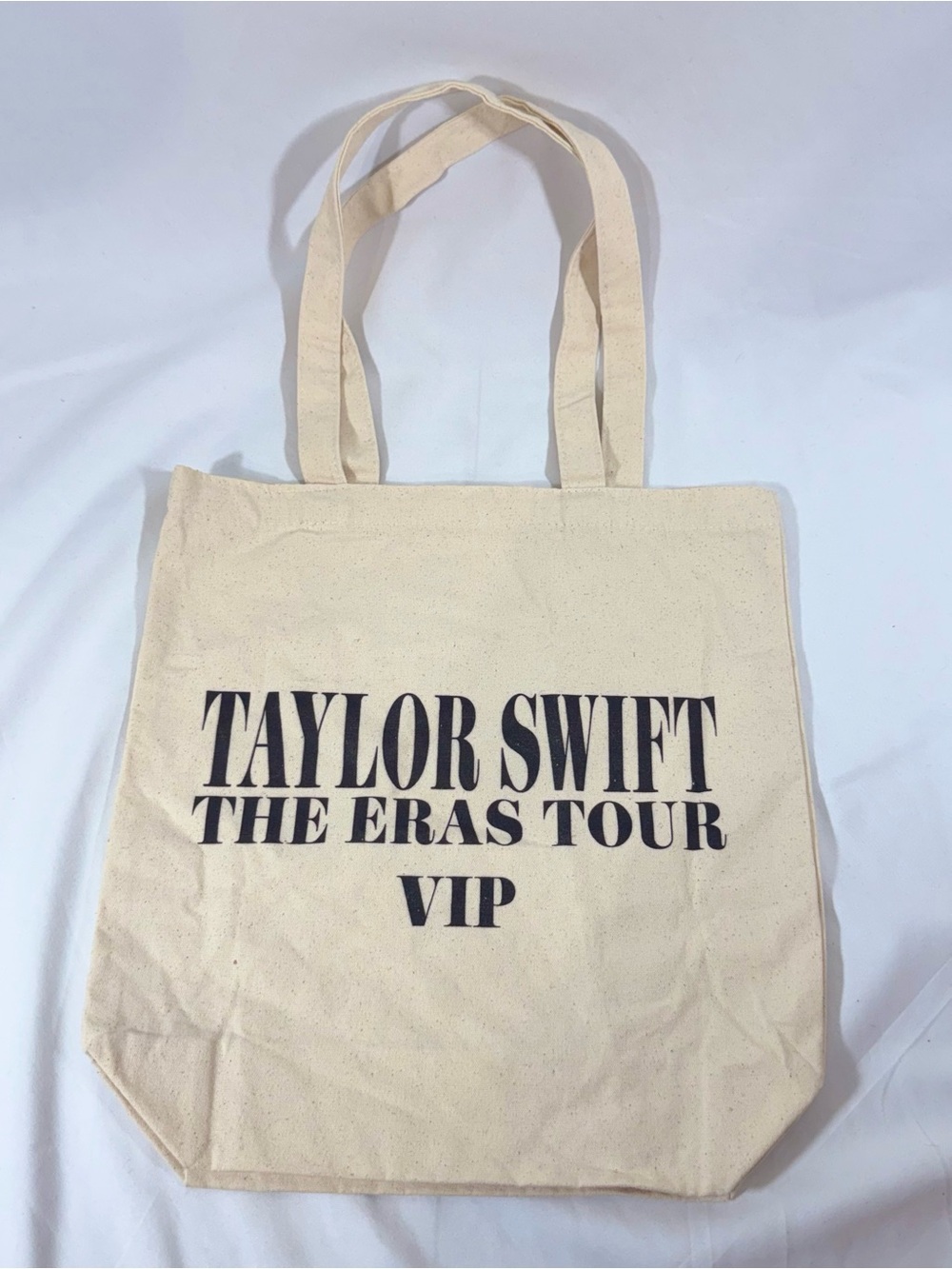 Canvas Tote Bag with Black Text - VIP Tour Design